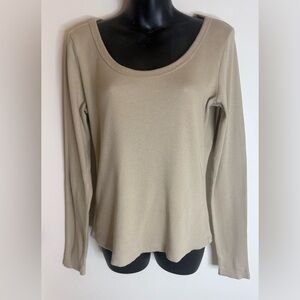 Universal Thread Tan Long Sleeve Blouse NWOT